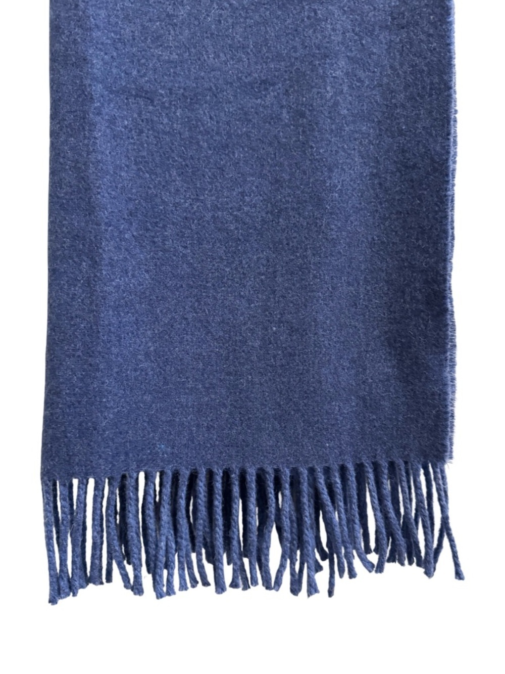 Octobre Tranter Wool Blend Fringe Scarf Mottled Blue